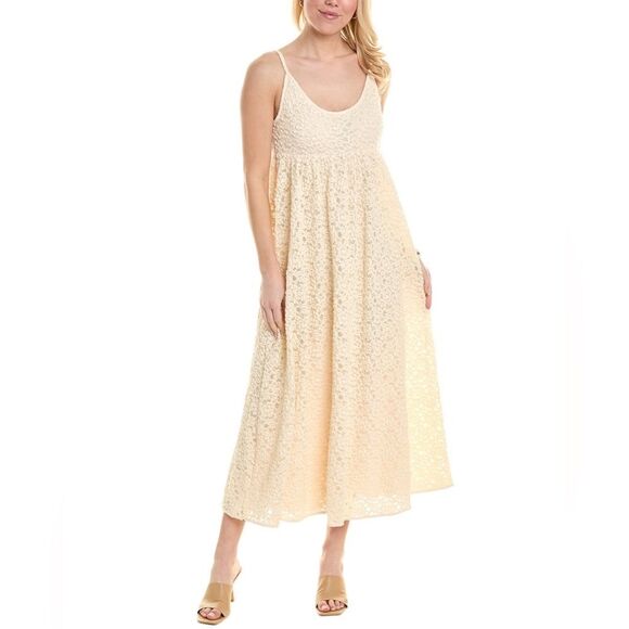 Rebecca Taylor Lace Tank Maxi Dress in Ivory Cream, NWT, Size S - Picture 1 of 15